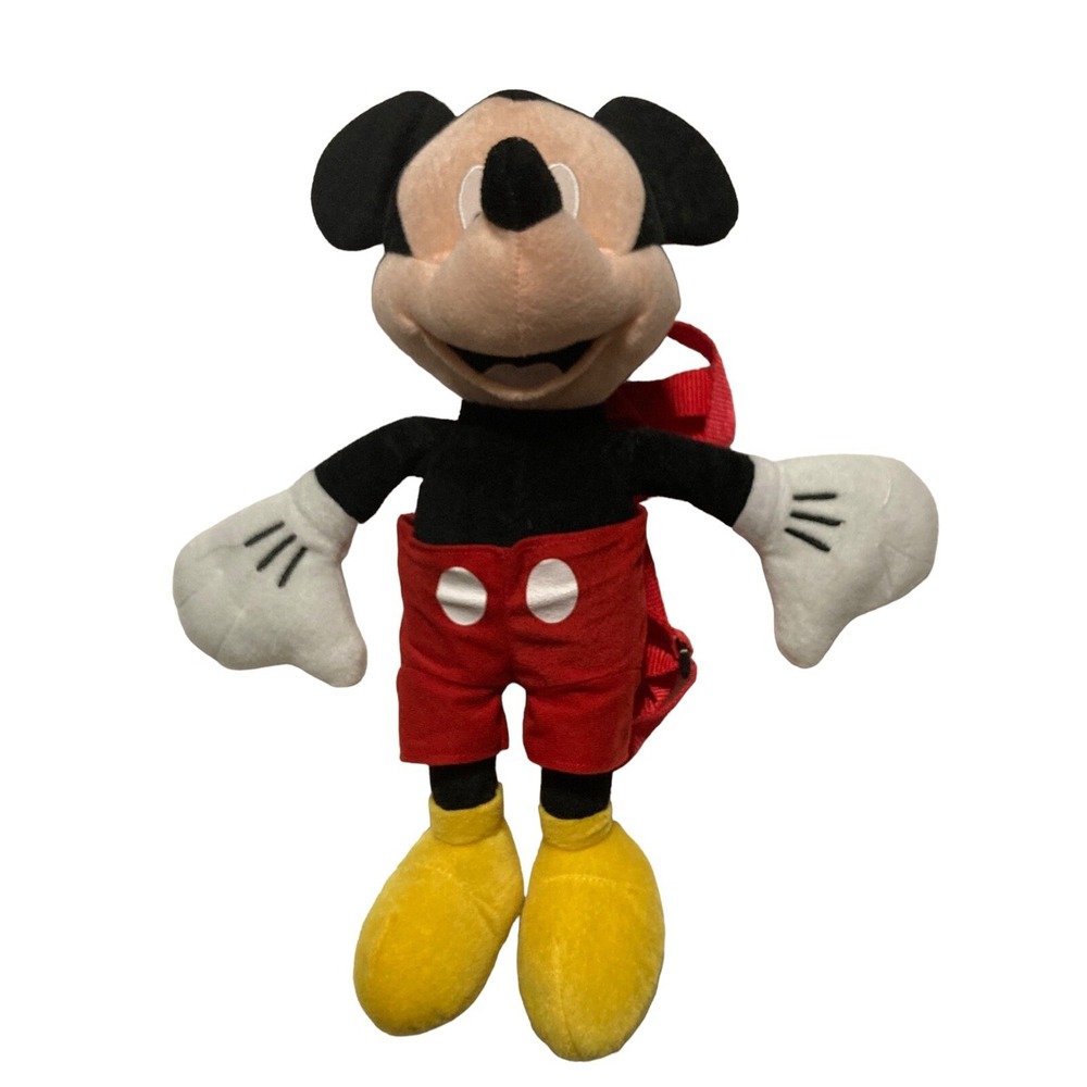 Disney Mickey Mouse Key Plush  Purse Backpack 14"‎
